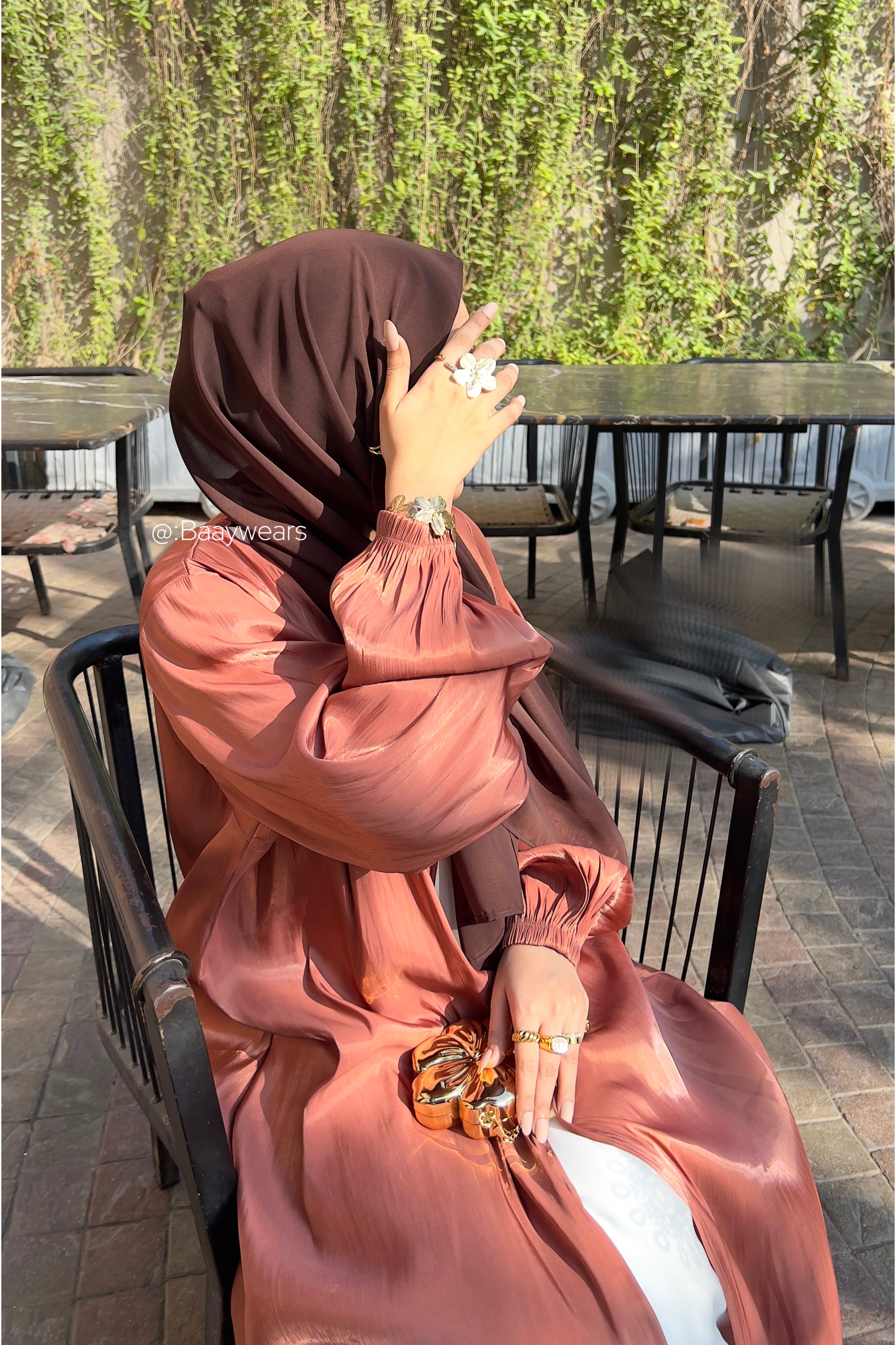 BURNT ORANGE FORMAL ABAYA