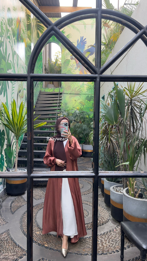 BURNT ORANGE FORMAL ABAYA