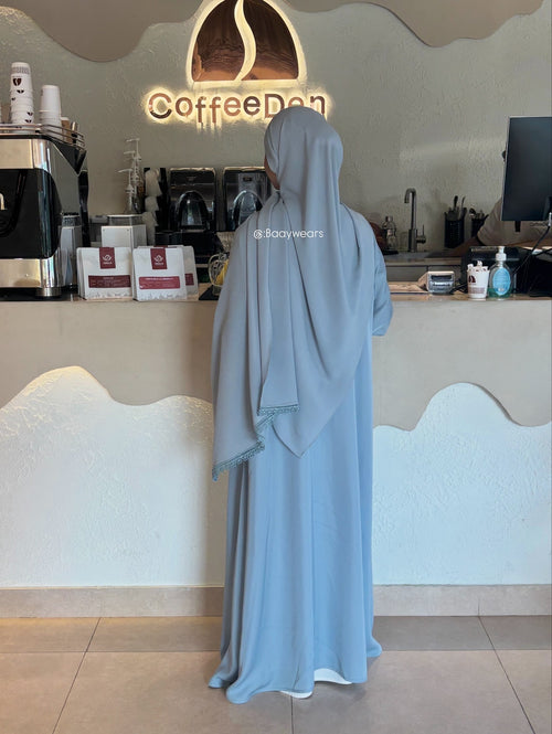 Icy Blue MUSE LACE ABAYA